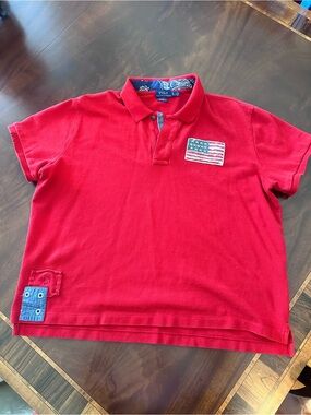 Polo Ralph Lauren Flag Bandana women’s polo shirt size XL